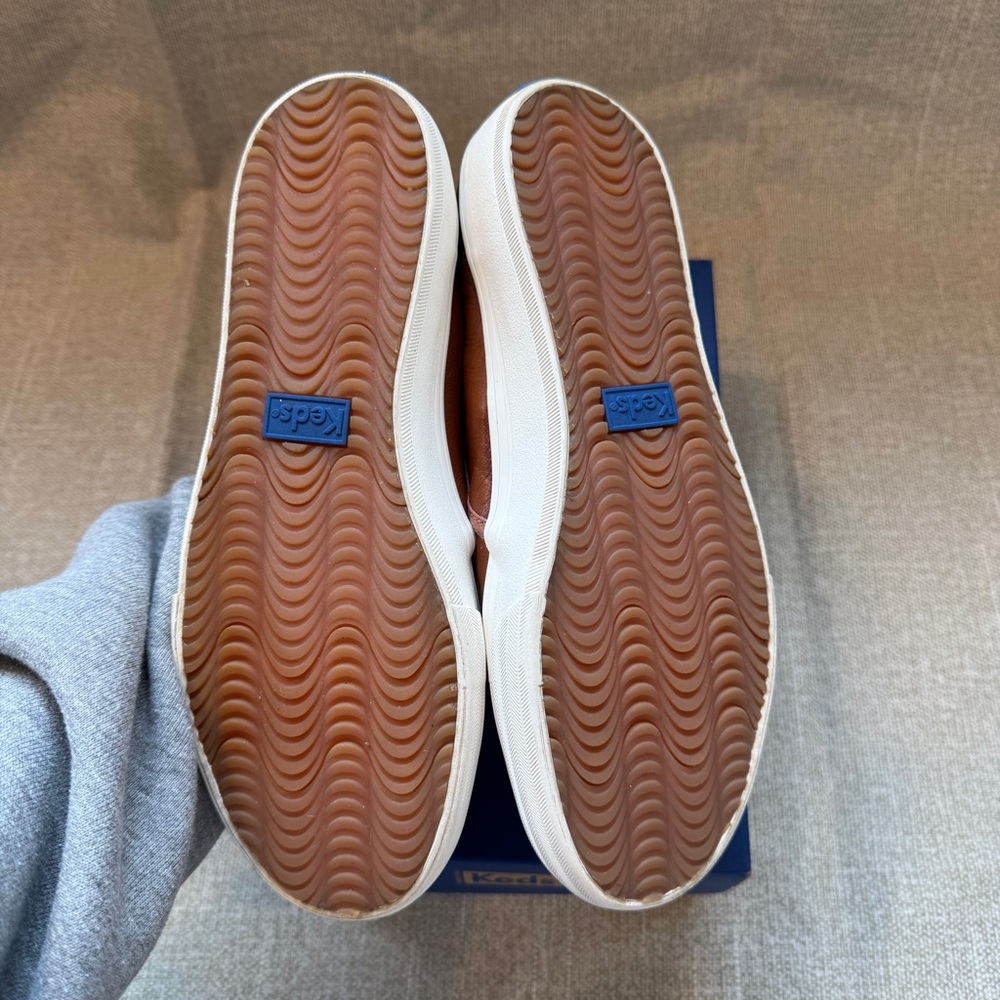 Keds Double Decker Leather Slip On 7.5 Wide - Picture 8 of 14